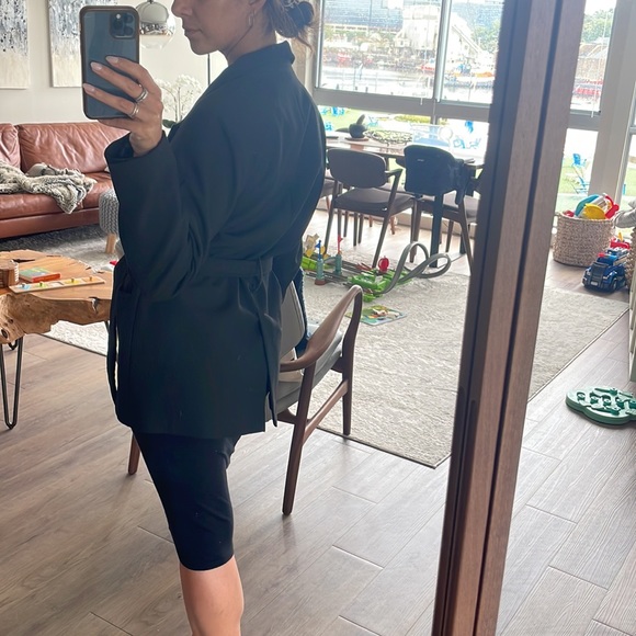 Zara XS Boxy Oversized Blazer Black - Picture 6 of 6